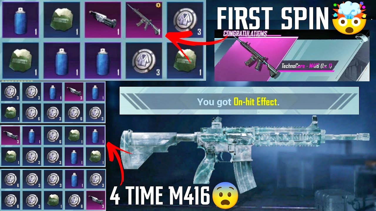 CRATE OPENING HACKS🤑 | UPGRADING GLACIER TO LVL5 | TECHNO M416 - 4 TIMES
