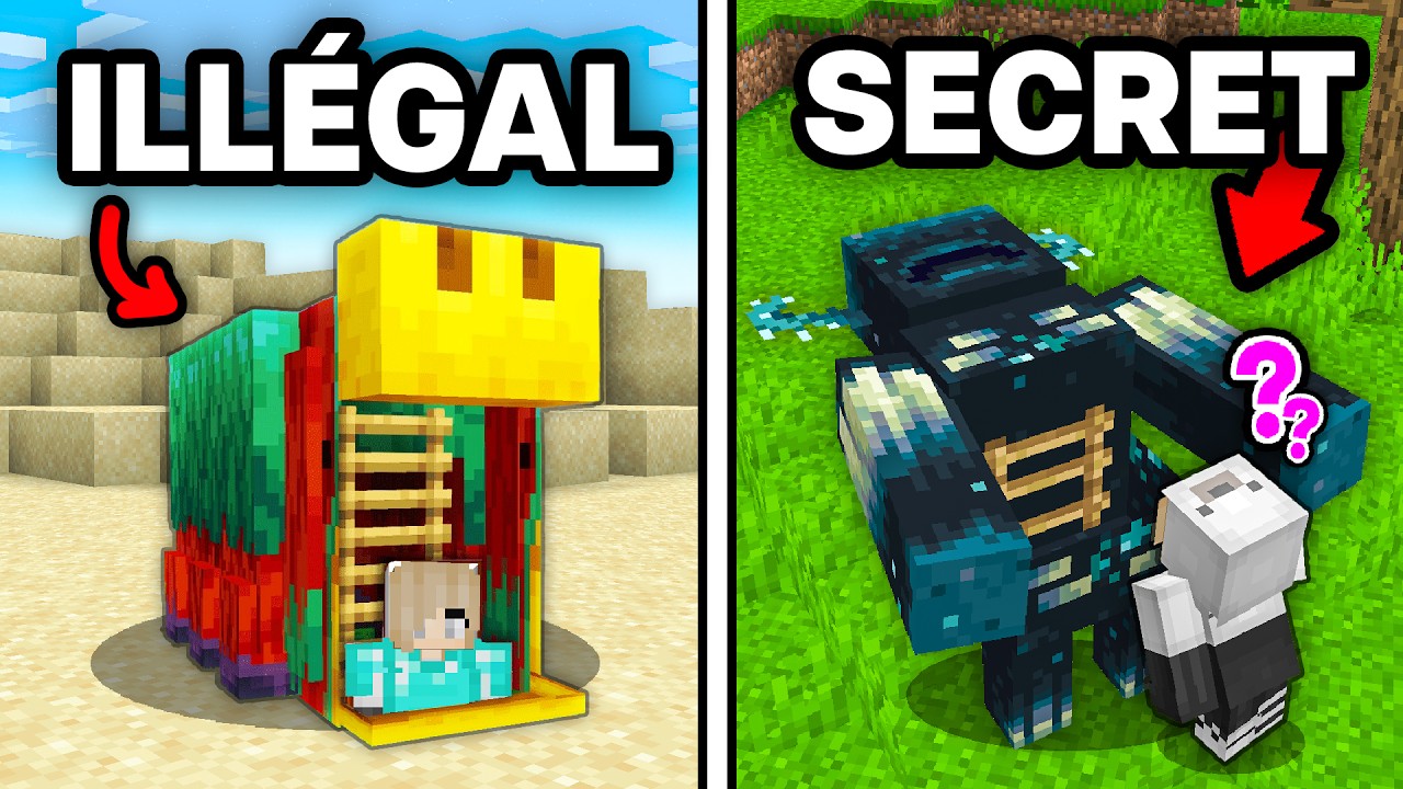 8 fa&ccedil;on de Faire des BASES SECR&Egrave;TES sur Minecraft !