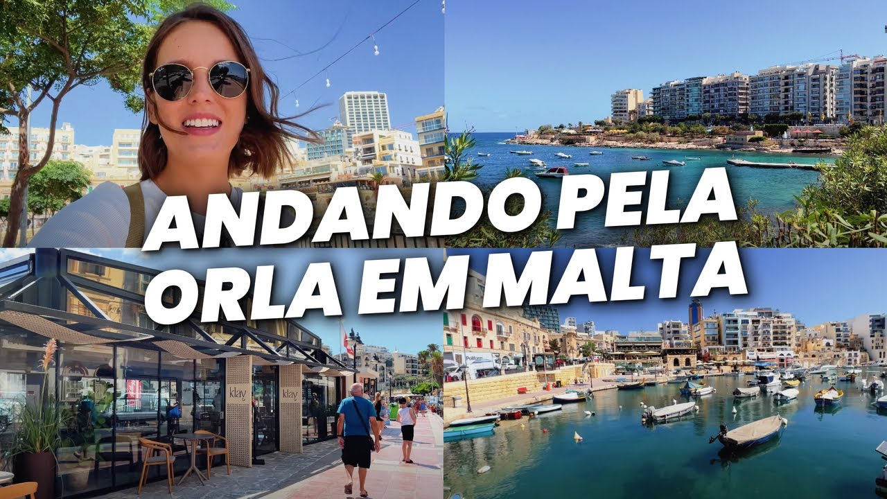 INDO A PÉ DE ST JULIANS ATÉ A CIDADE DE SLIEMA EM MALTA