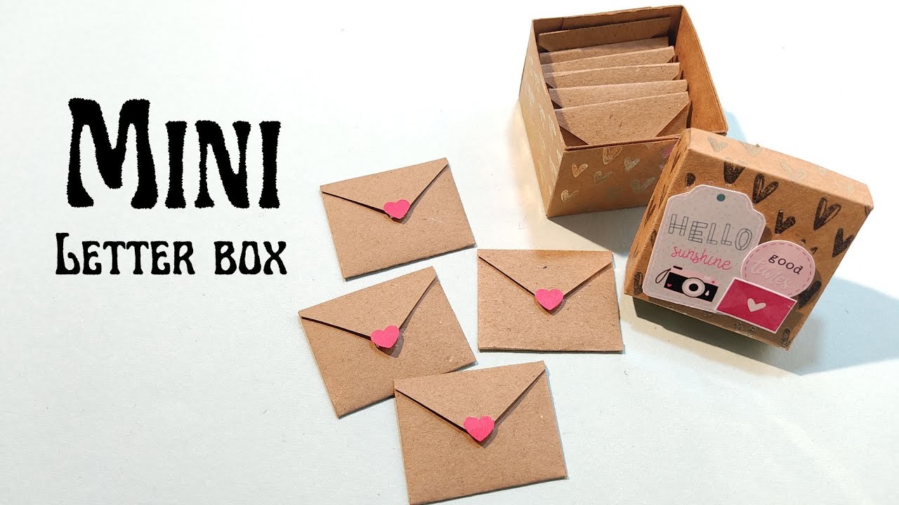 Mini Letter box in Vintage theme. Gifts for boyfriend/girlfried. #handmadegift #diy #letters #mini