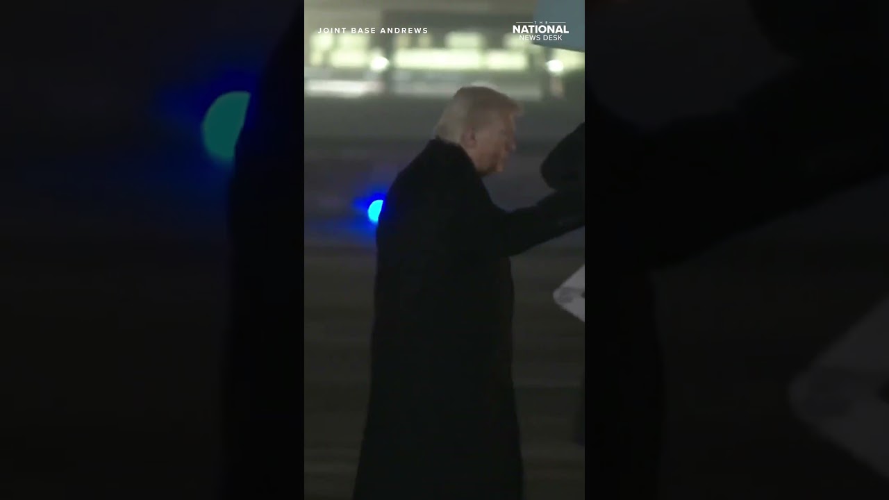 President Trump departs a snowy Washington, heads to Florida