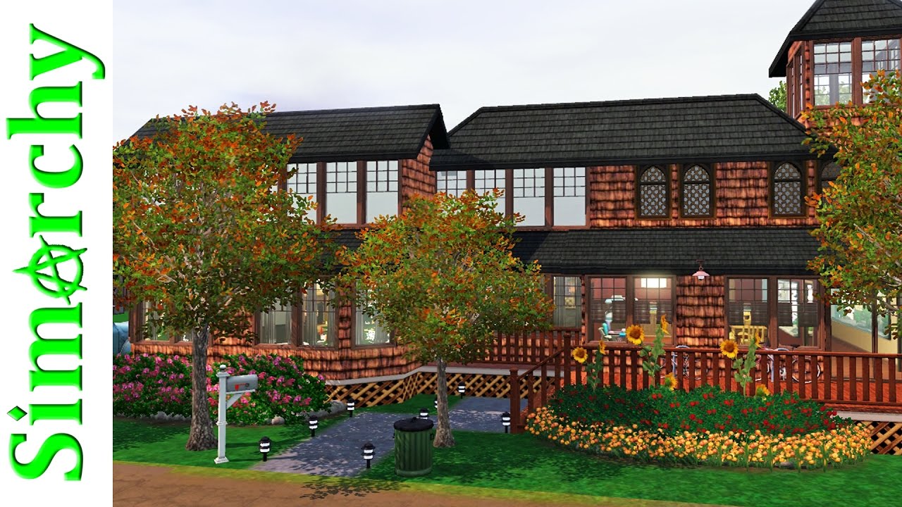 The Sims 3 House Tour - Large Family Horse Ranch - Aquarium - Huge Backyard Pool with Water Slide