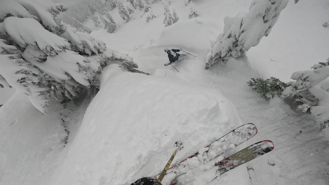 Classic Northwest Wet and Heavy, Skiing at Stevens Pass, 12-28-2024
