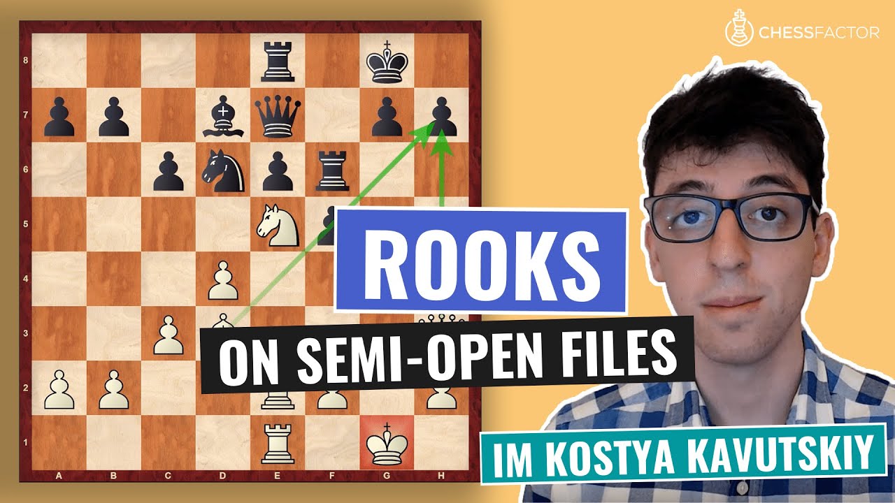 How to make use of Semi-Open Files with your Rooks | Improver Level | IM Kostya Kavutskiy