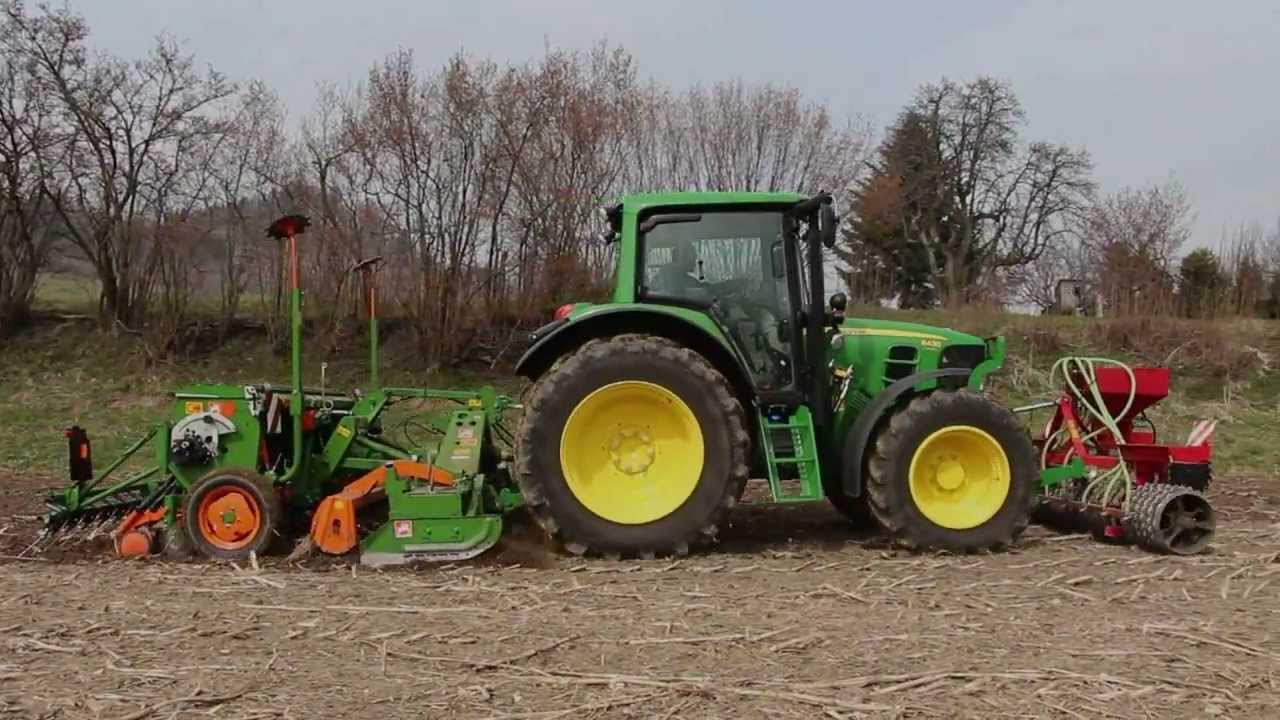 John Deere 6430 am Hafer säen 2013