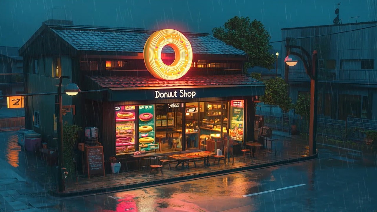 Caffe Cloudy Skies : Cozy Vibes ☁️ | Rainy Lofi Jazz Caffe