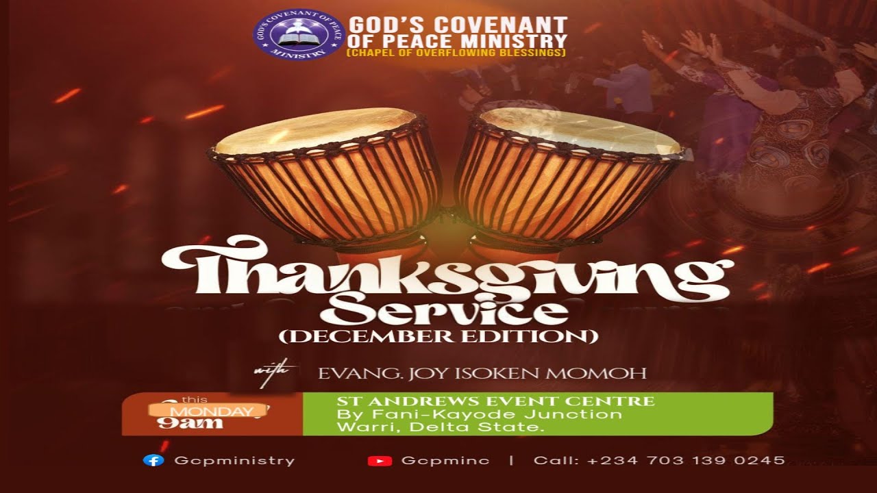 THANKSGIVING SERVICE (DECEMBER EDITION) II WITH EVANG JOY ISOKEN MOMOH II 29-12-2025