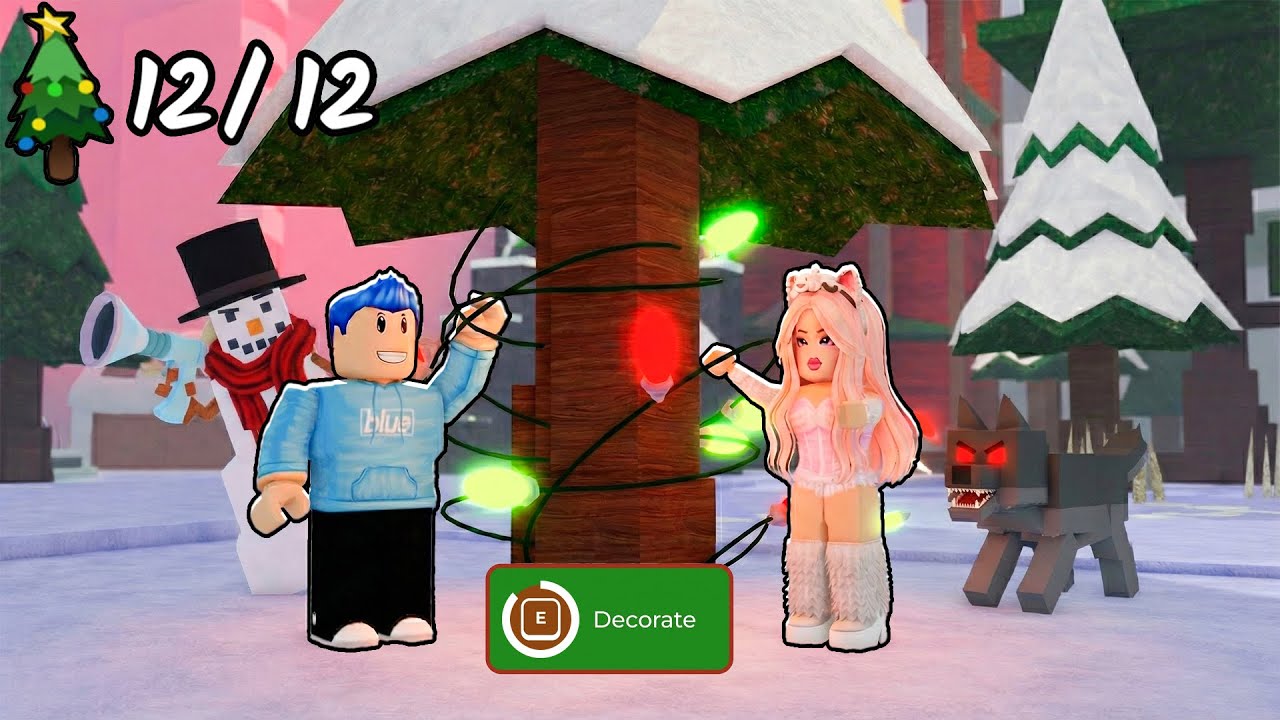 We LIT UP ALL THE CHRISTMAS TREES in 99 NIGHTS IN THE FOREST UPDATE W/ ⁨@Lanaslifeee⁩