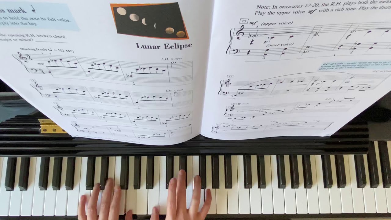 “ Lunar Eclipse” Piano Adventure Lesson Book Level 3A