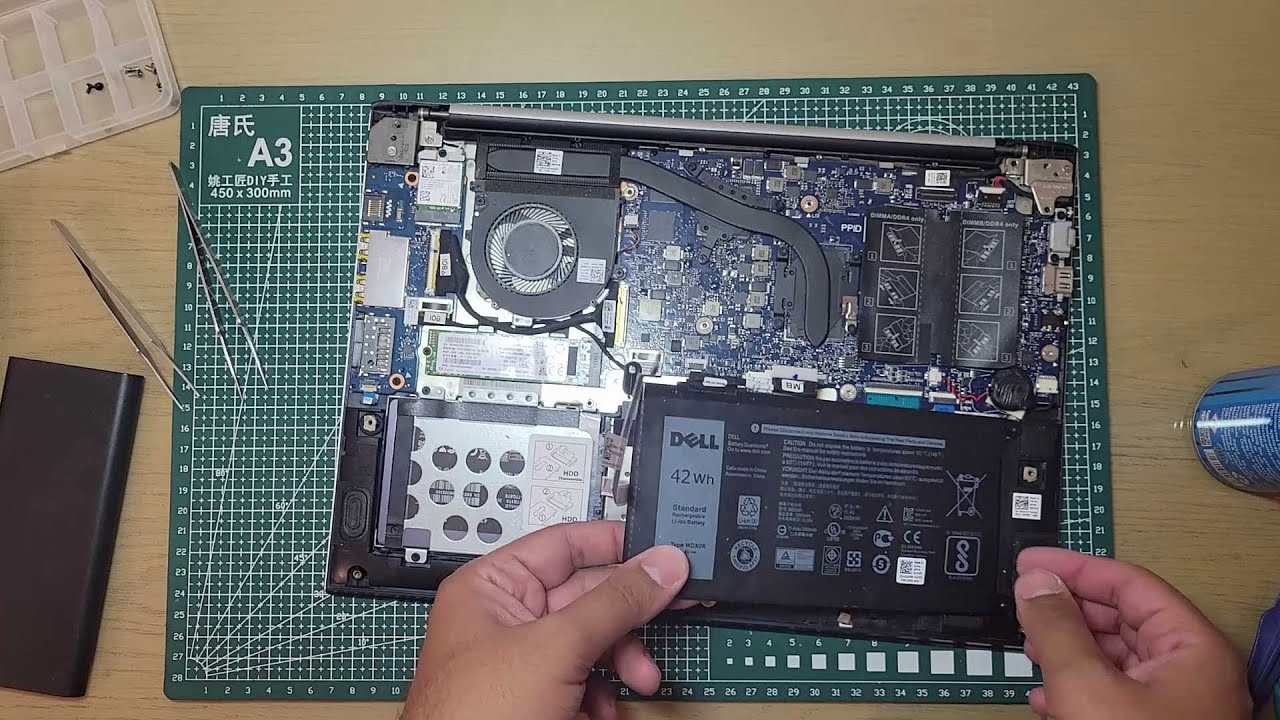 DELL Vostro 5471 | Heat Sink Thermal Paste | Battery Replacement