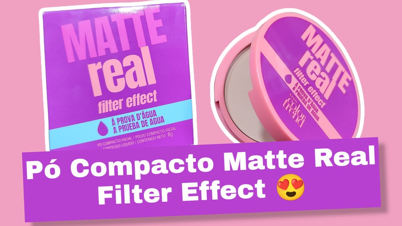 😍 Pó Compacto Matte Real Filter Effect Color Trend Avon 😍