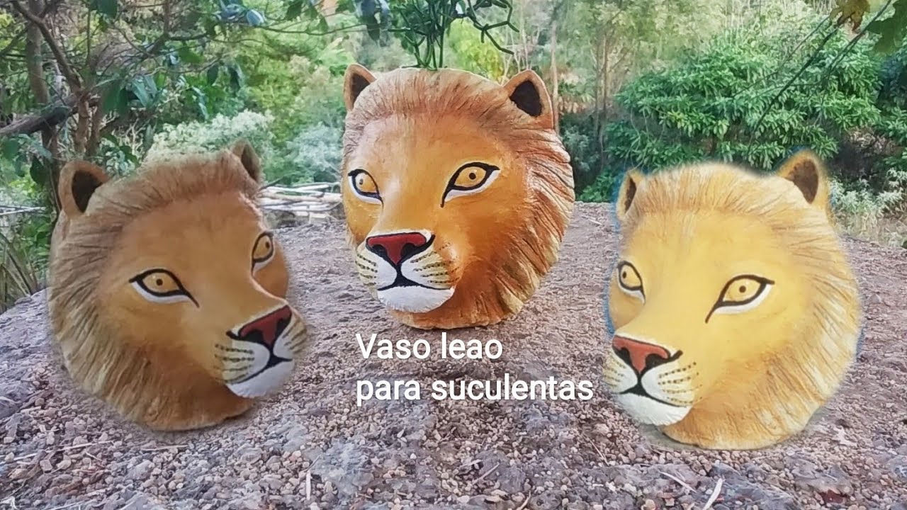 Como Fazer Cabeça De Leão Vaso