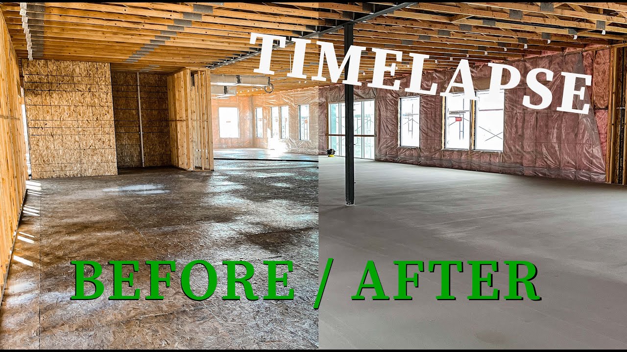 TIMELAPSE | Installation of Gyp Crete flooring with Cell-Crete Corp.