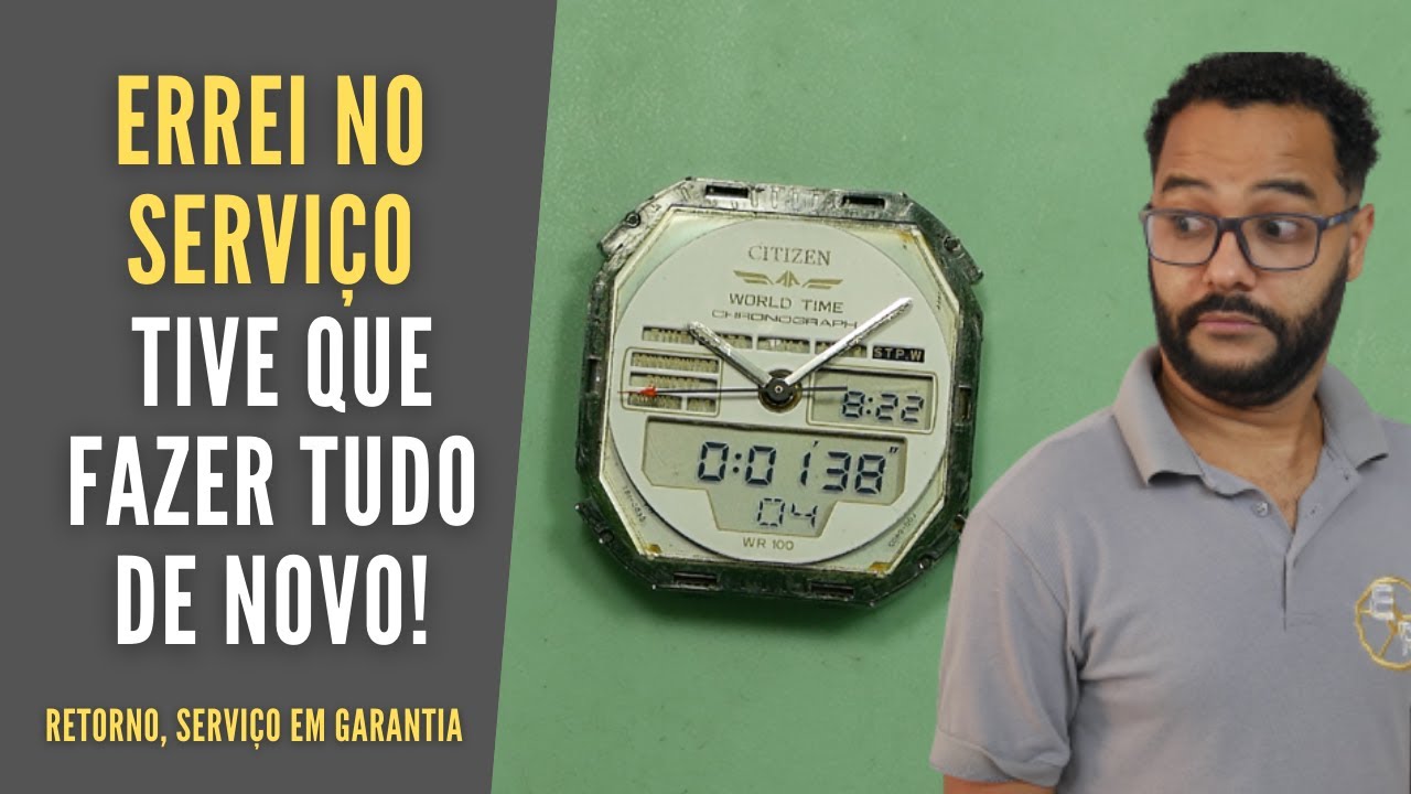 Manutenção Geral Citizen Wingman C080,revisão em garantia, retorno- Ezequias Relojoeiro