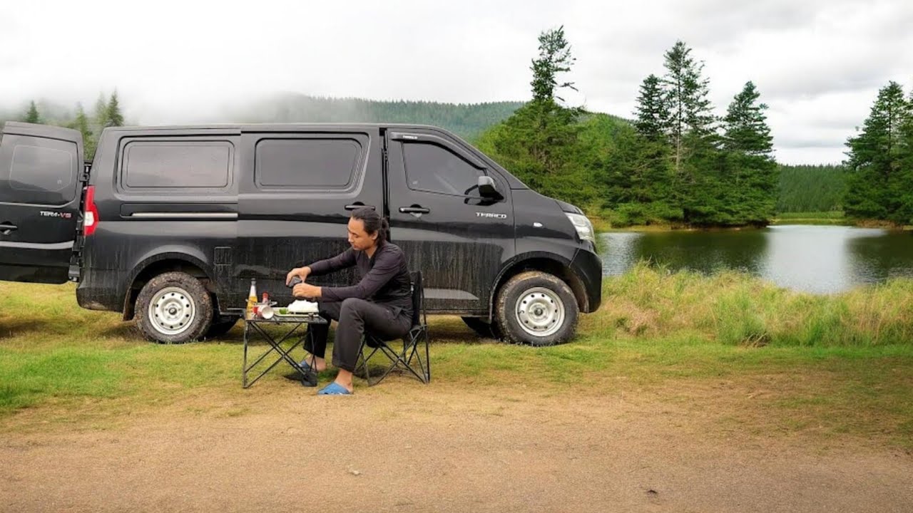 Camping by a man-made lake. A wonderful experience to immerse yourself in nature