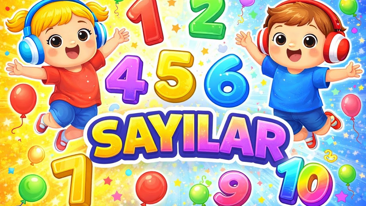 Sayılar Şarkısı 🔢 | 1’den 10’a Sayalım | Eğlenceli Çocuk Şarkısı (3–5 Yaş)