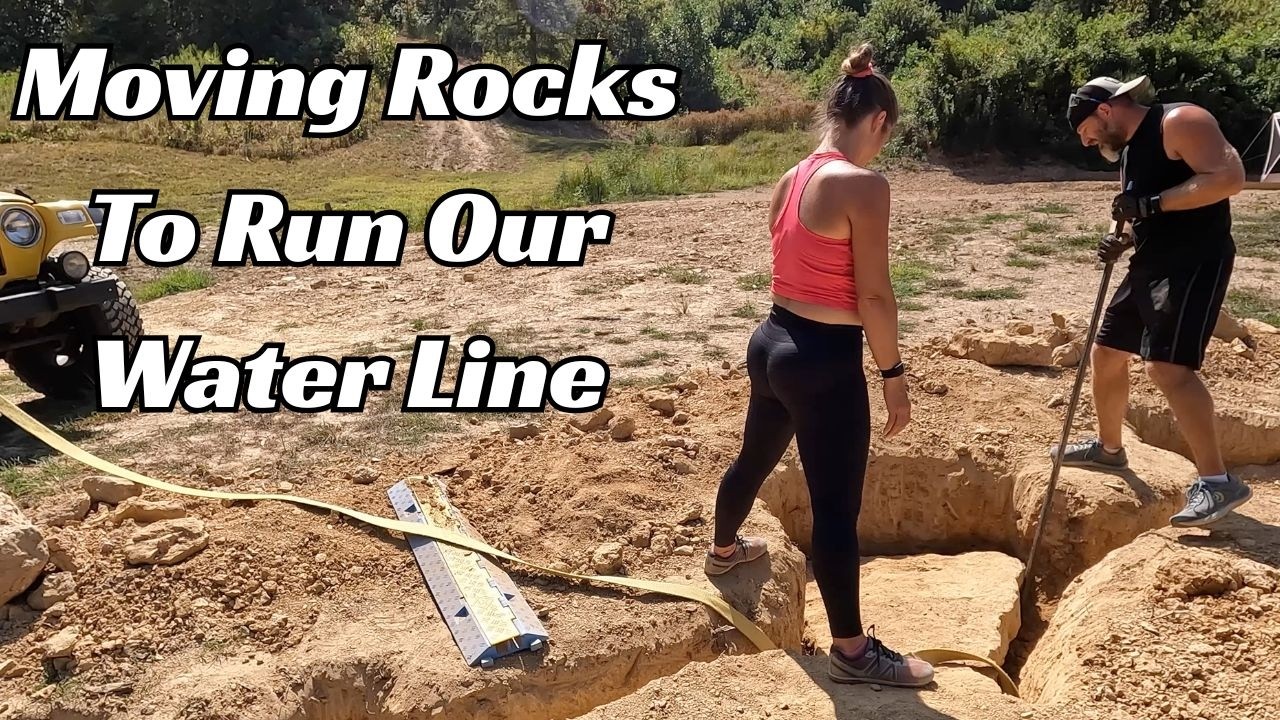 Finishing The Water Line Trench