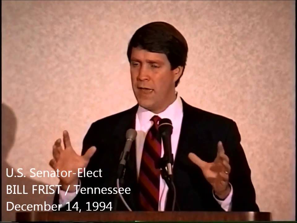 U.S. Senator-Elect Bill Frist of Tennessee, December 1994