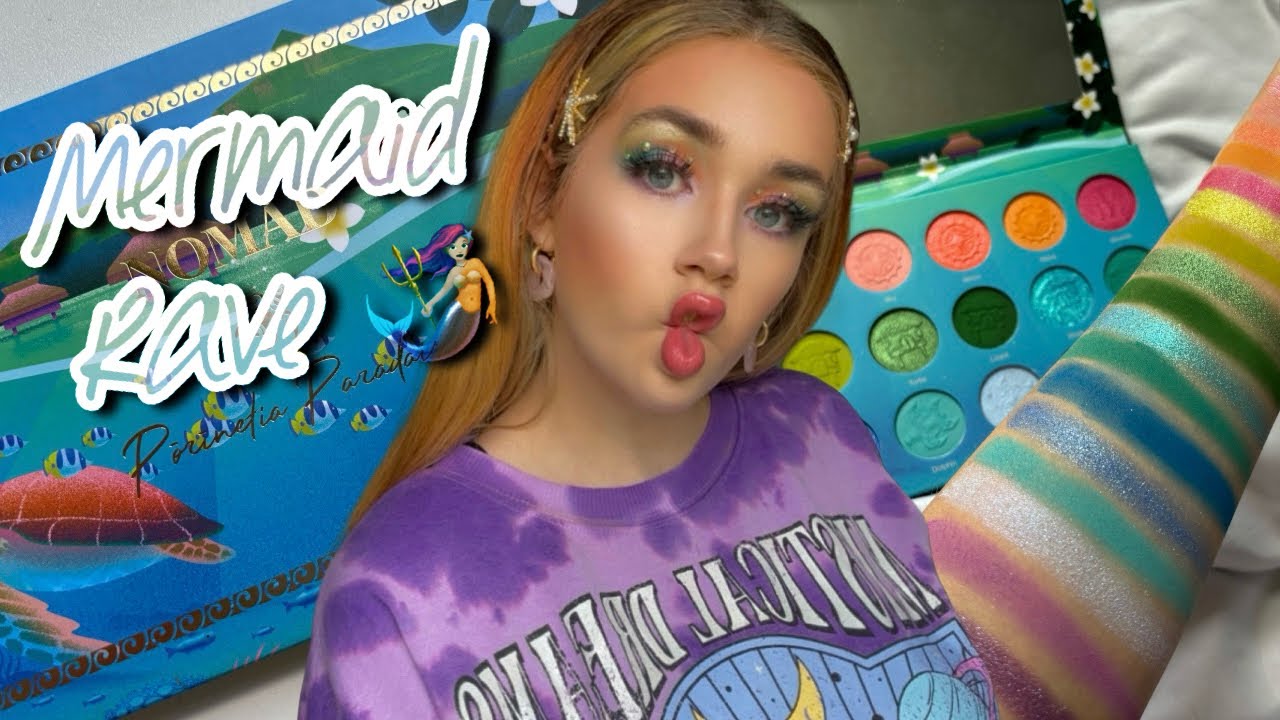 Mermaid Rave🏝️🧜🏼‍♀️ Nomad Cosmetics Paradise Islands • Swatches + Tutorial