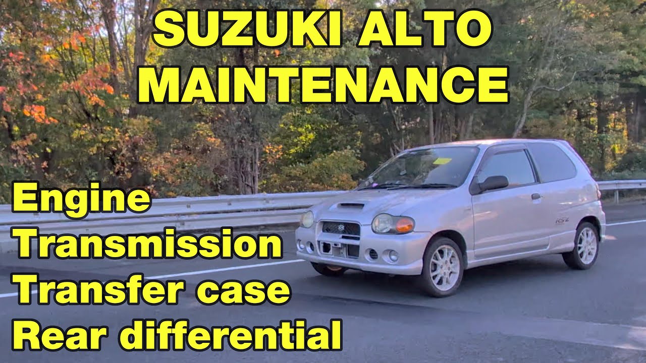Suzuki Alto Engine Transmission Differential Fluid Change - Alto Works RS-Z HA22S