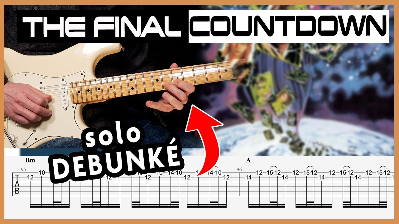 The Final Countdown - solo / Tab  - ma méthode pour bien jouer le solo de guitare.🎸🔥