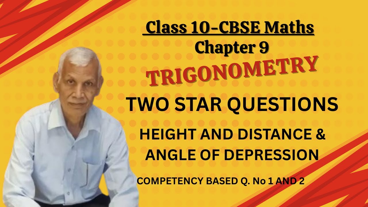 Competency based question No 1 and 2|Height and Distance|Trigonometry Chapter 9|Class 10|CBSE Maths 