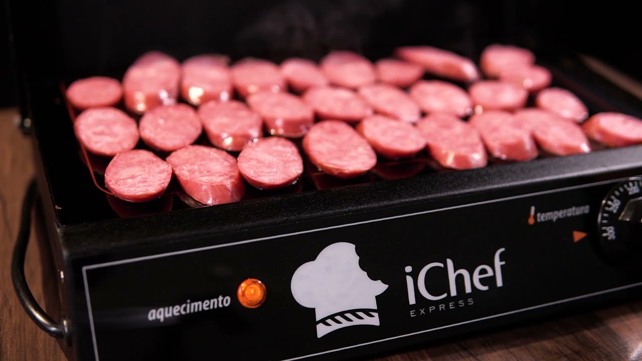 Sua Criatividade Exige e a Chapa Residencial em Vitrocerâmica iChef Express Mult-Grill® Faz!