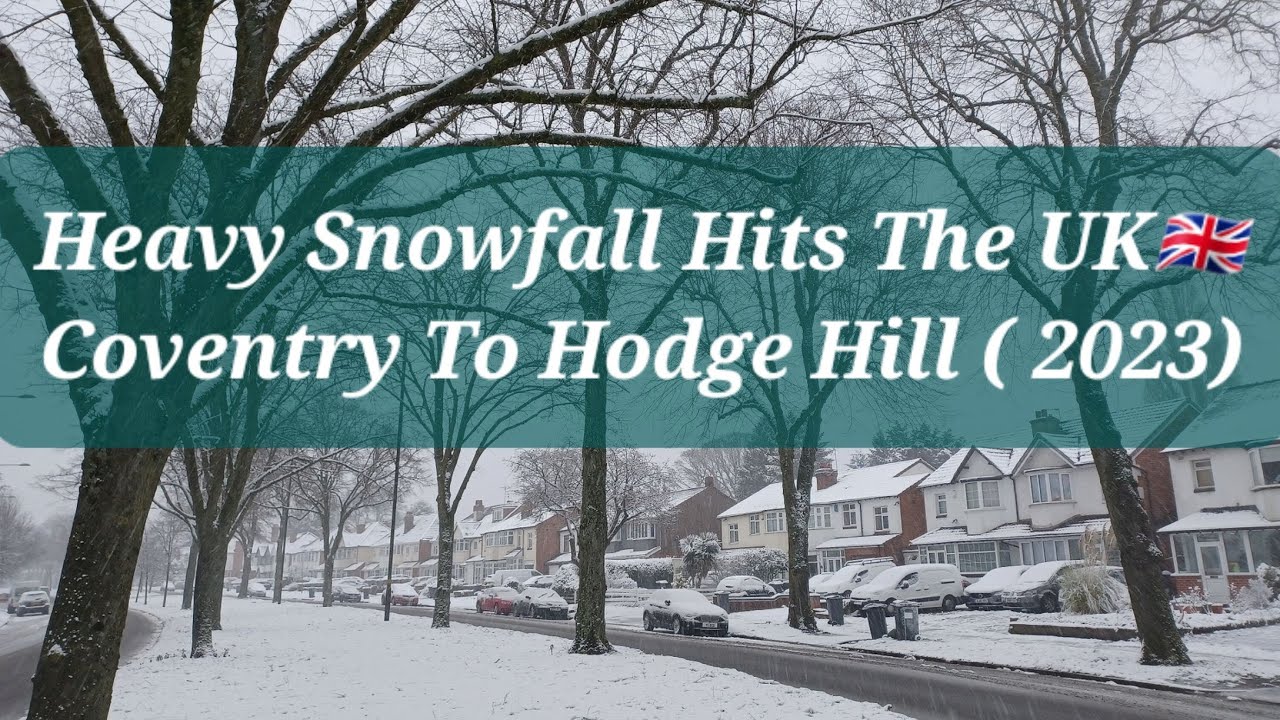 Driving Under Heavy Snow From Coventry To Hodge Hill 🇬🇧 | Birmingham | Snowfall 2023 | Coventry