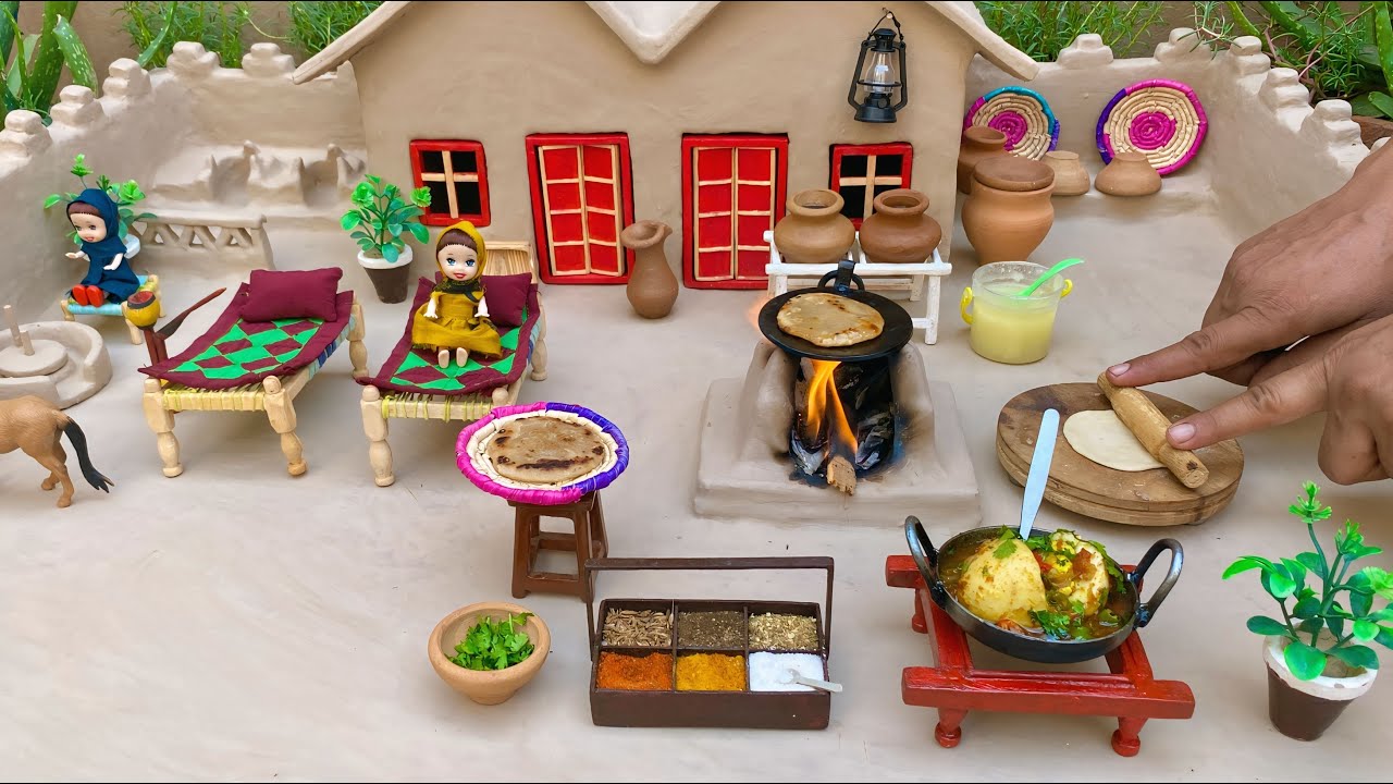 Delicious Miniature Egg Curry with Paratha | Tiny Village Cooking | Pak Miniature village