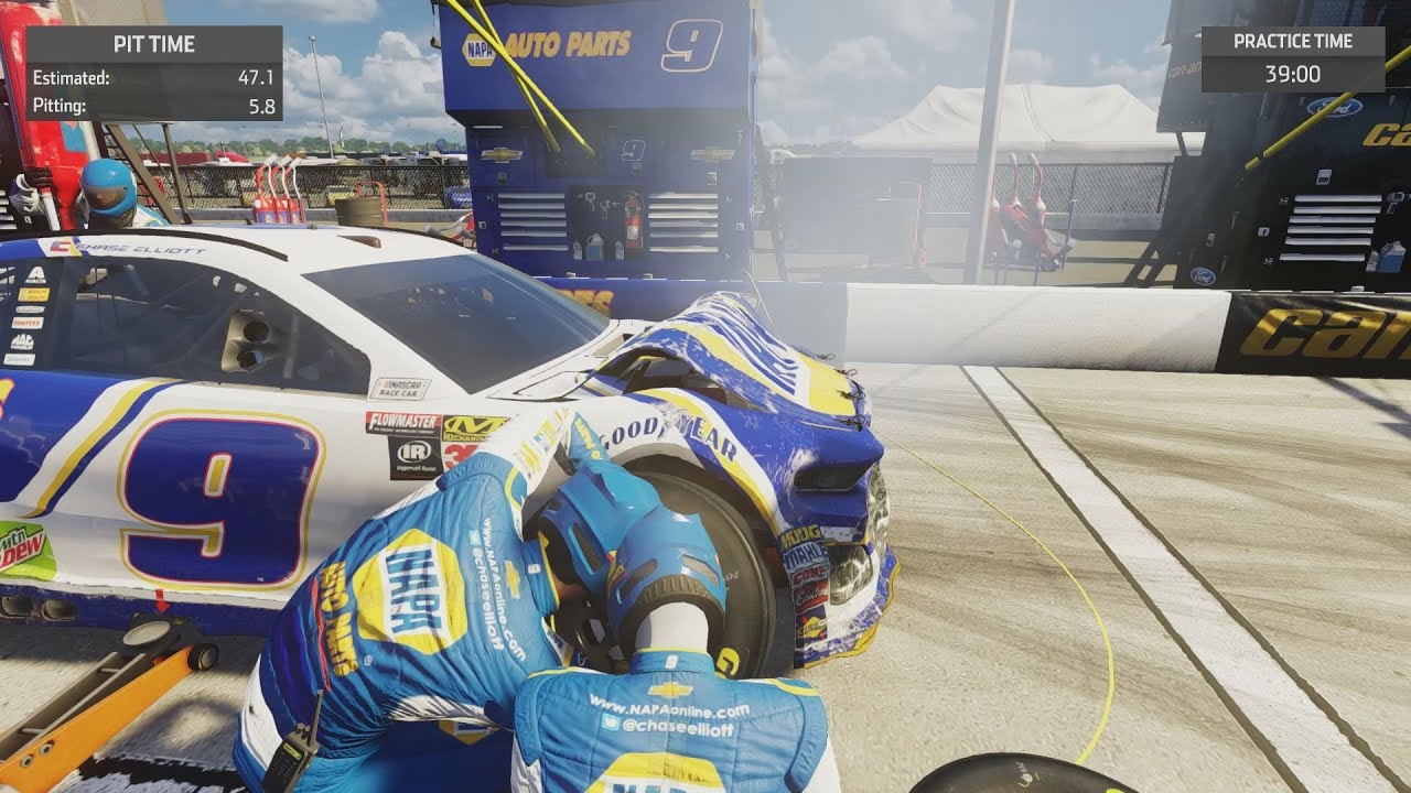 NASCAR Heat 3 - 30 Mins of Gameplay (Pit Stop, Wrecks, Damage, etc) [1080p 60FPS HD]