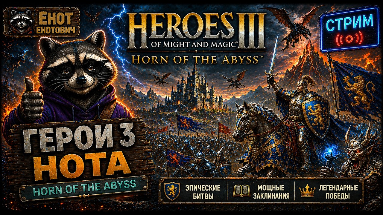 Герои 3 HOTA HORN OF THE ABYSS Стрим #1