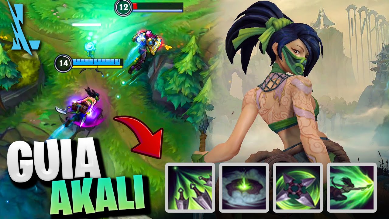 COMO JOGAR DE AKALI NO WILD RIFT! , EXPLICAÇÃO DAS HABILIDADES