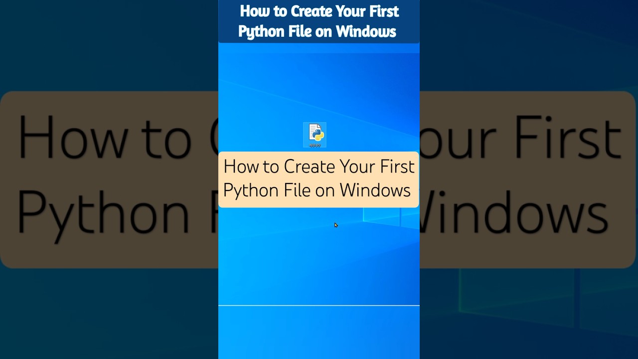 How to Create Your First Python File on Windows 🐍 #shorts