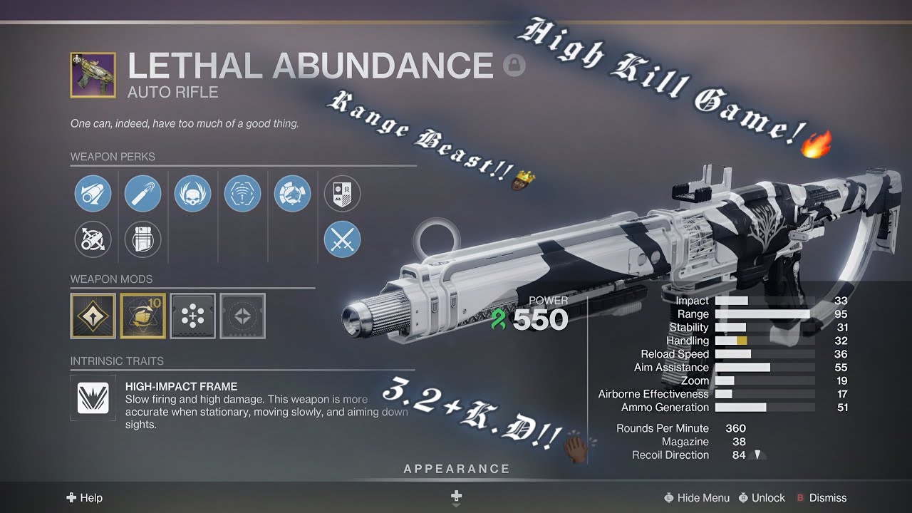 This godroll Lethal Abundance Got Me HOW MANY KILLS!?😱🔥-High Kill/K.D Lethal Abundance D2 Gameplay 