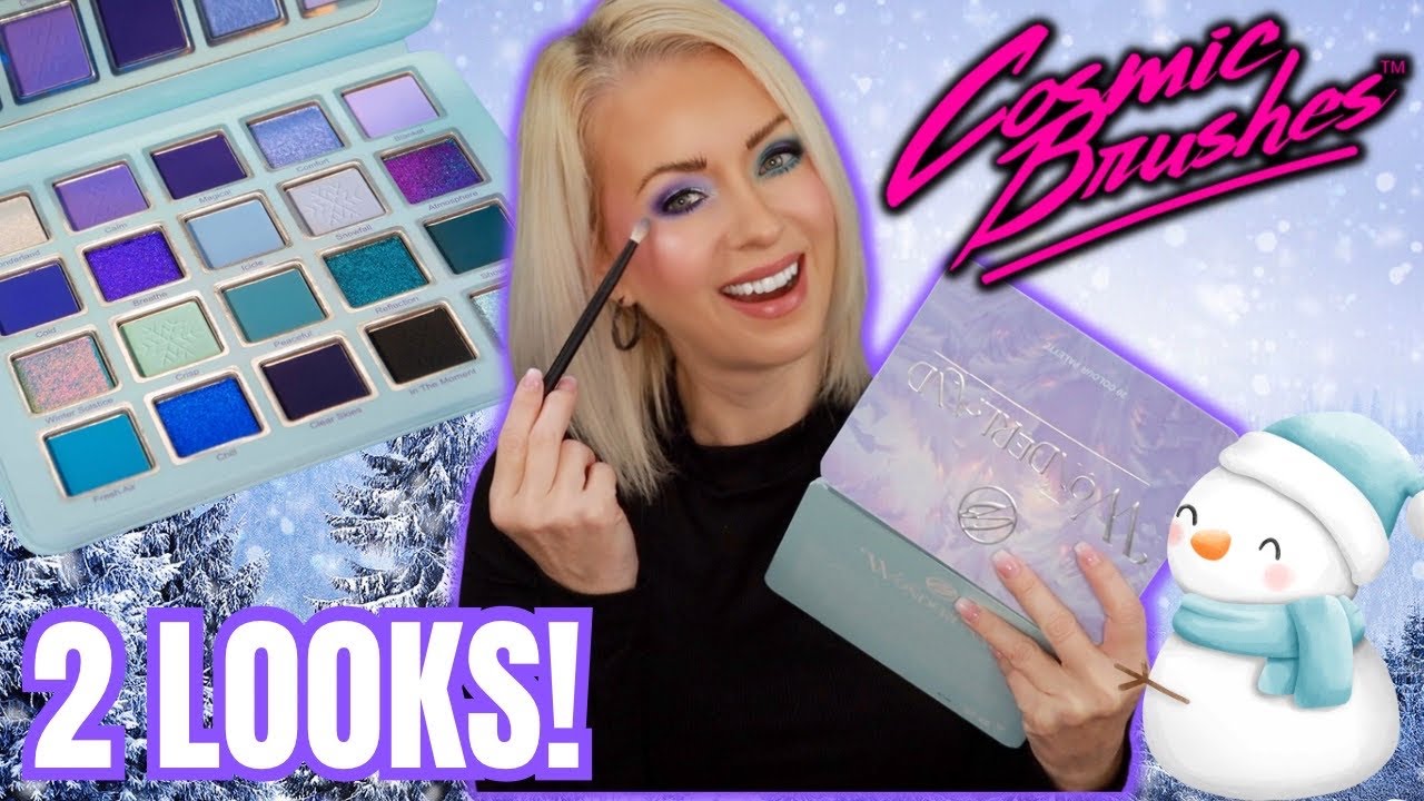 Cosmic Brushes WINTER WONDERLAND Palette Review + 2 LOOKS Tutorial