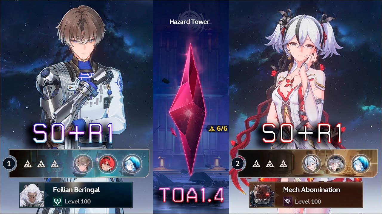 [WUWA] TOA 1.4 Xiangli Yao S0R1 - Camellya S0R1 Hazard Tower 6 Crests