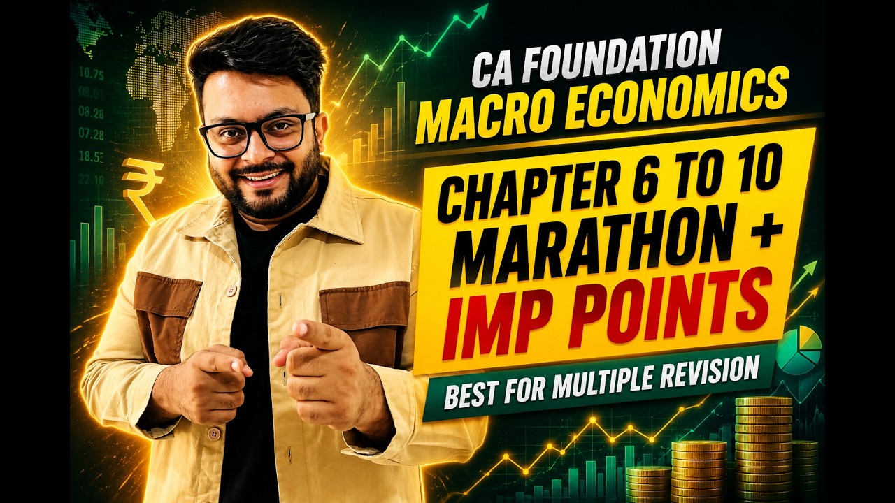 Macro Economics Marathon | Chapter 6 to 10 | CA Foundation | CA Mohnish Vora