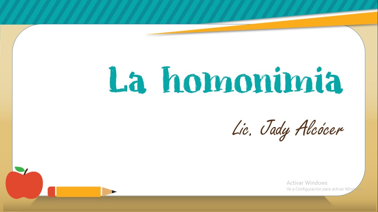 LA HOMONIMIA