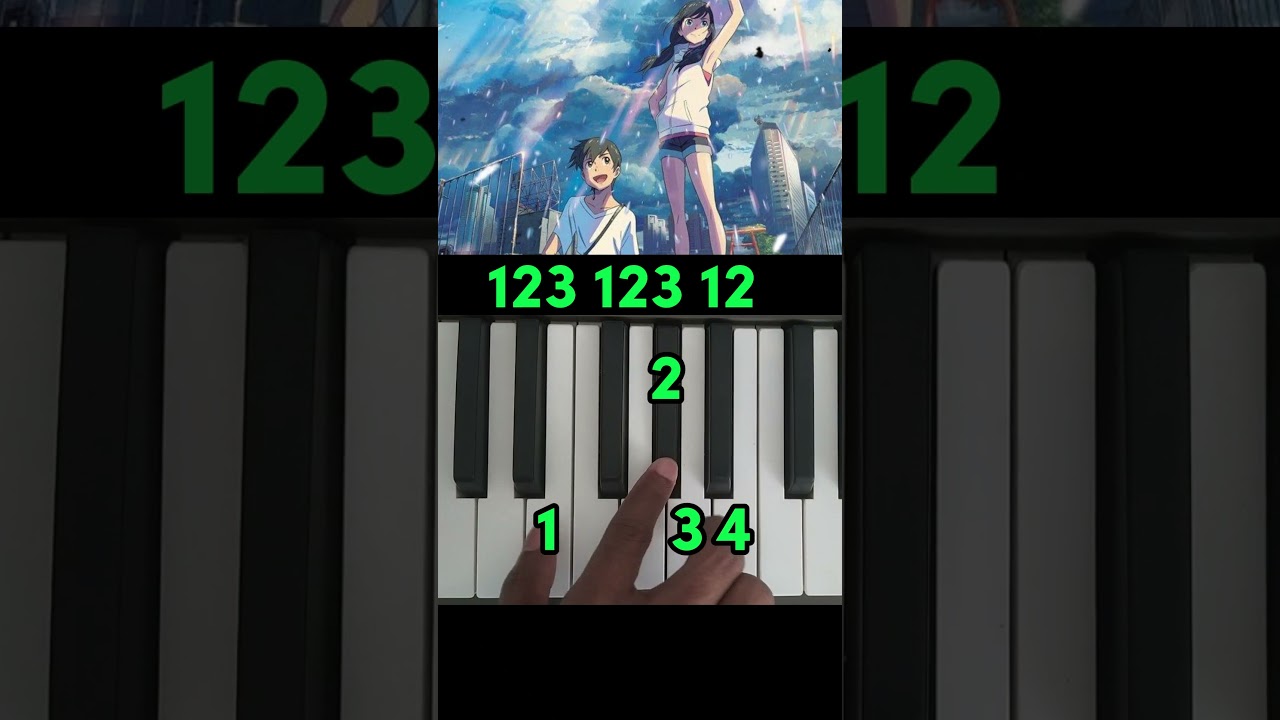 Tenki no Ko Easy  Piano Tutorial #shortsviral  #tenkinoko #piano