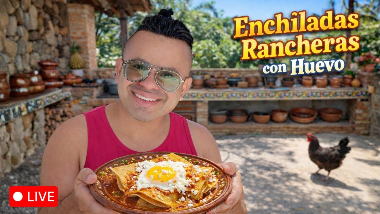 Enchiladas rancheras con huevo, facil y rico desayuno mexicano #live #receta #cocina
