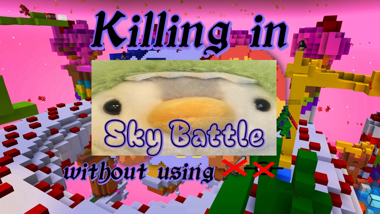 Getting a kill in Sky Battle without using a sword or intimidation | MCCI