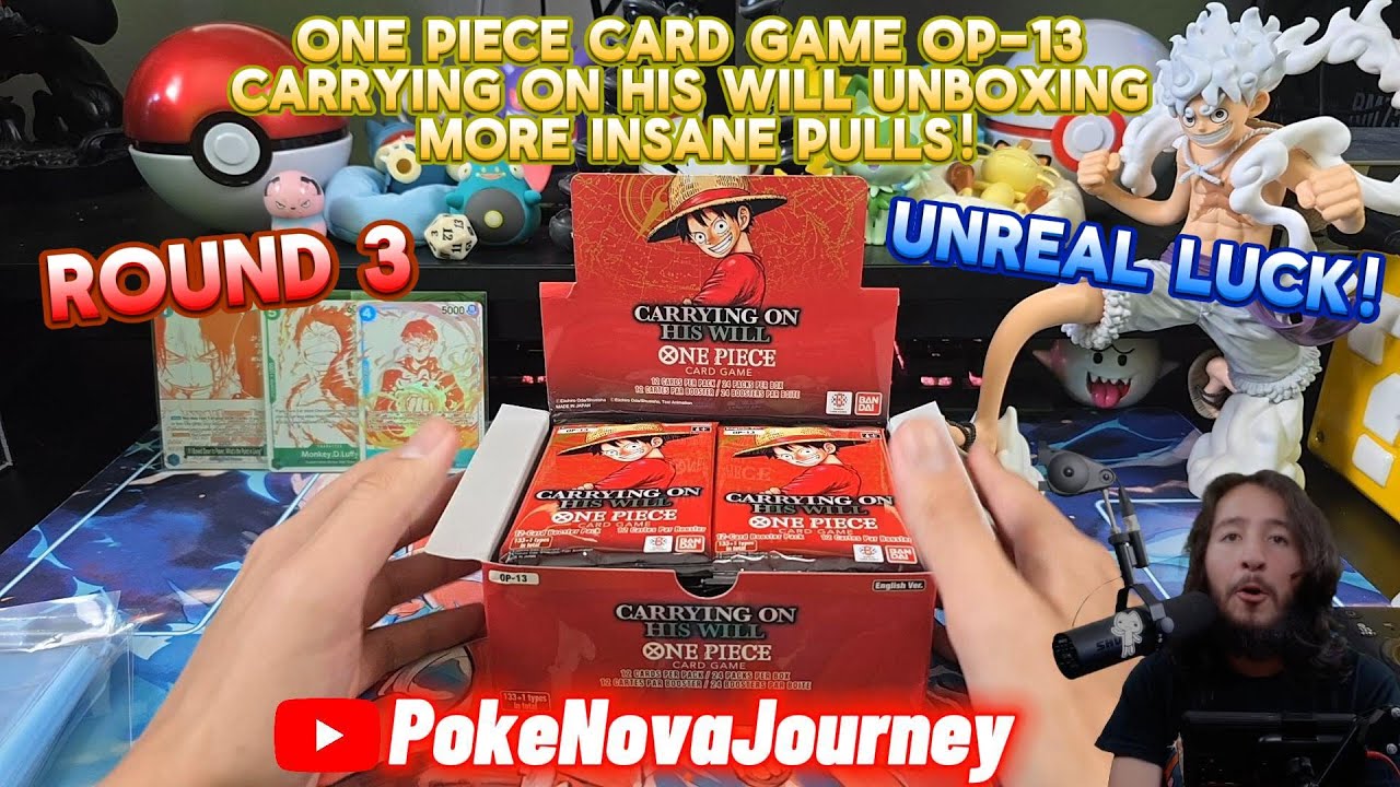 One Piece Card Game OP 13 Carrying On His Will Unboxing — More INSANE Pulls!