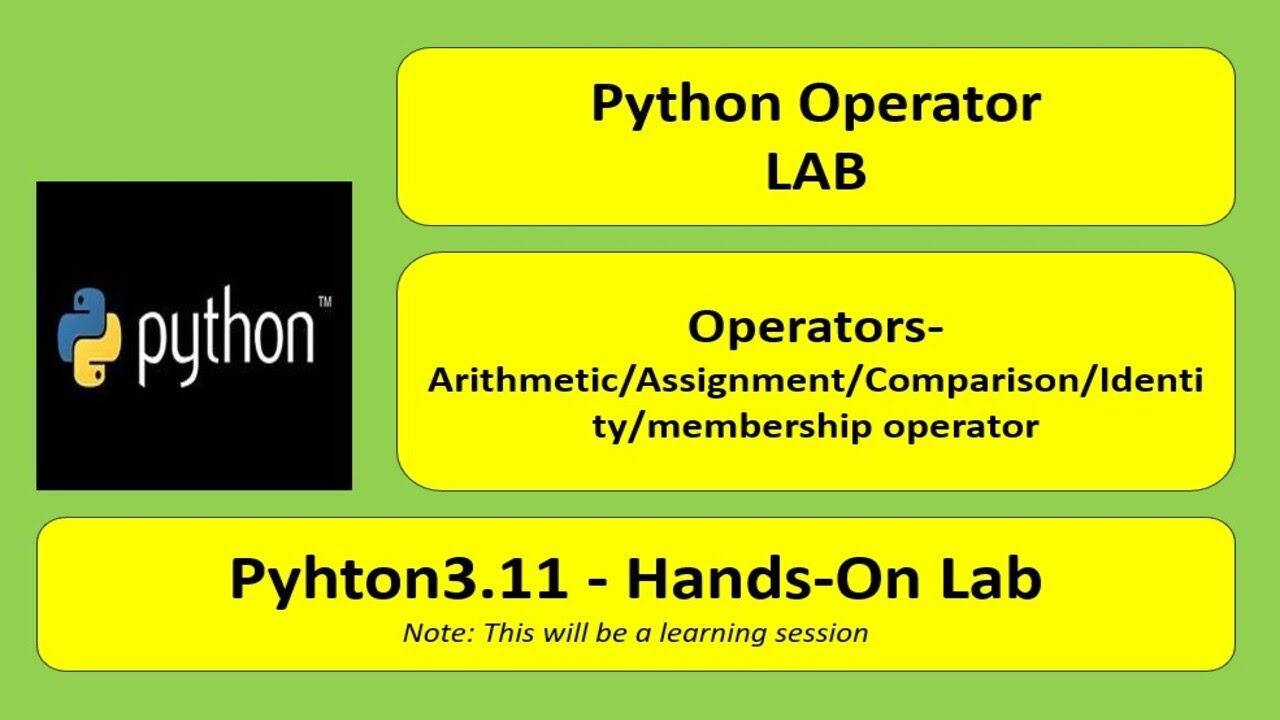 Python Operator | Tutorial for Beginners - LAB