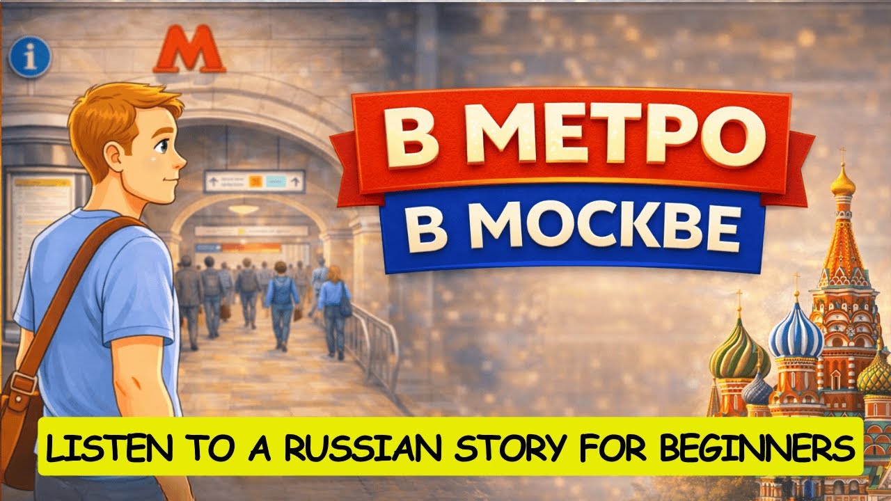 Russian Listening Practice | I Am in the Moscow Metro (Slow Russian A1)
