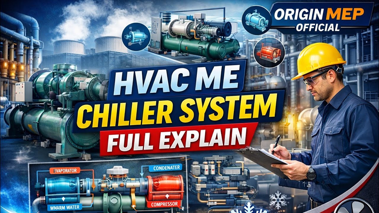 CHILLER SYSTEM FULL EXPLAIN L-1 ORIGIN MEP OFFICIAL #HVAC #chillersystem 