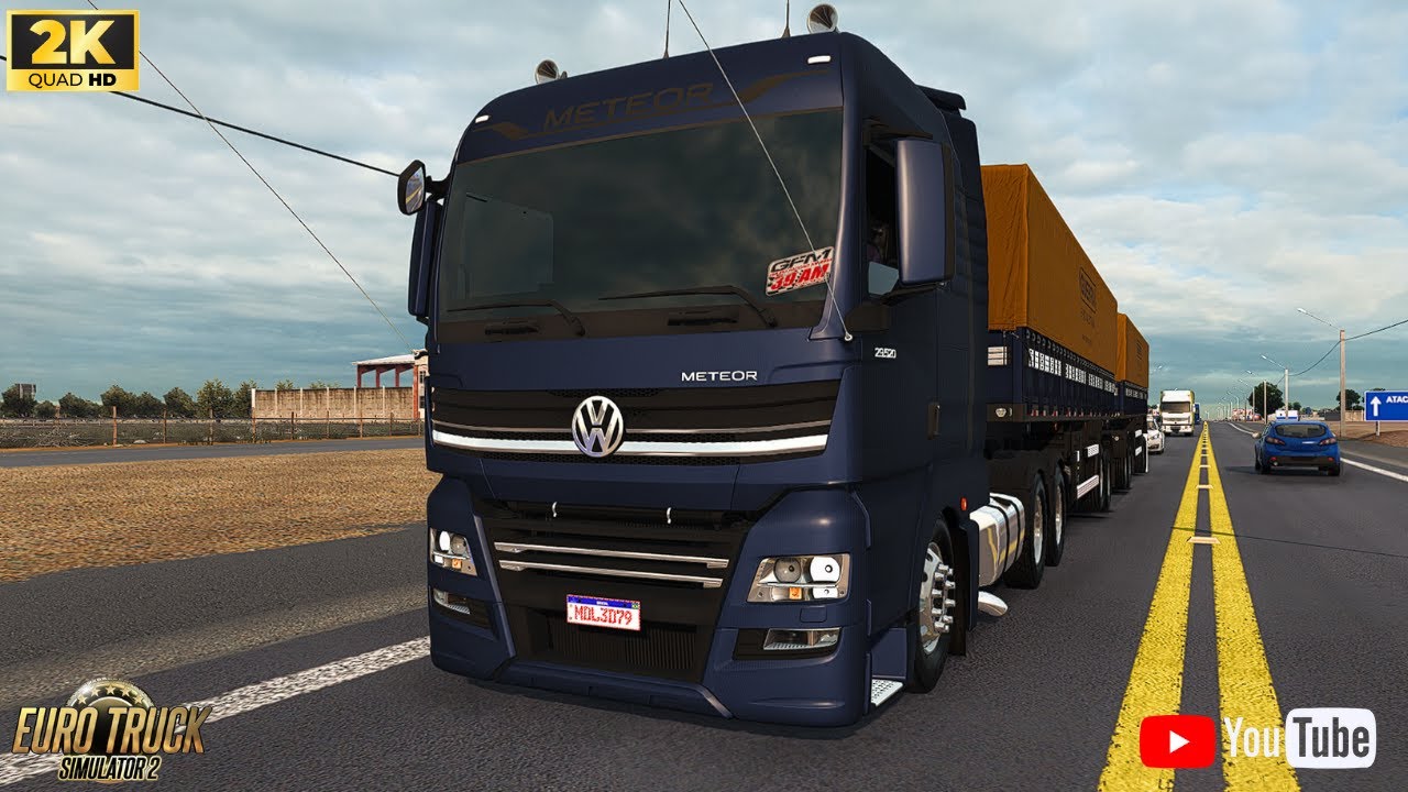 ETS2 - CORTANDO O SERTÃO DA BAHIA COM VW METEOR NO RODO TREM 26M. GAMAPLAY REALISTA.