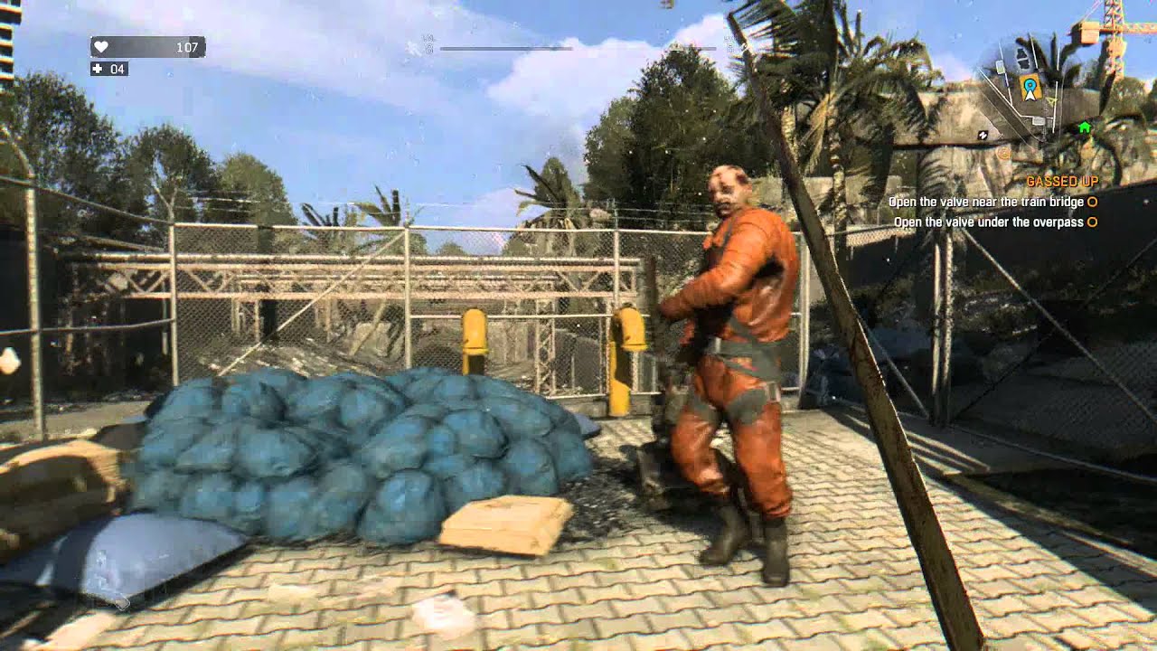Dying Light - Gassed Up: Open The Valve Near the Train Bridge (Miner Cage Fight) Gameplay PS4