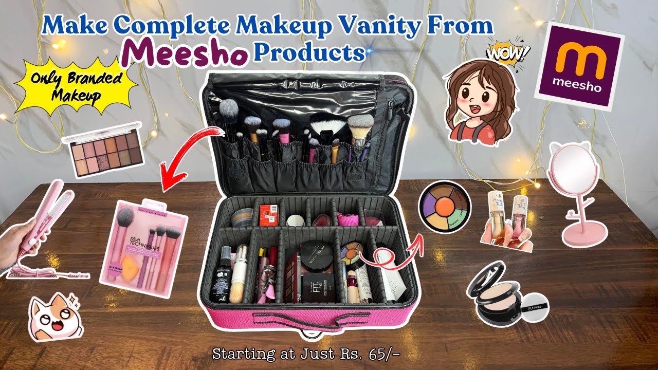 Let’s make complete “MAKEUP VANITY” from Meesho products 😍✨Starting at just rs. 65/-