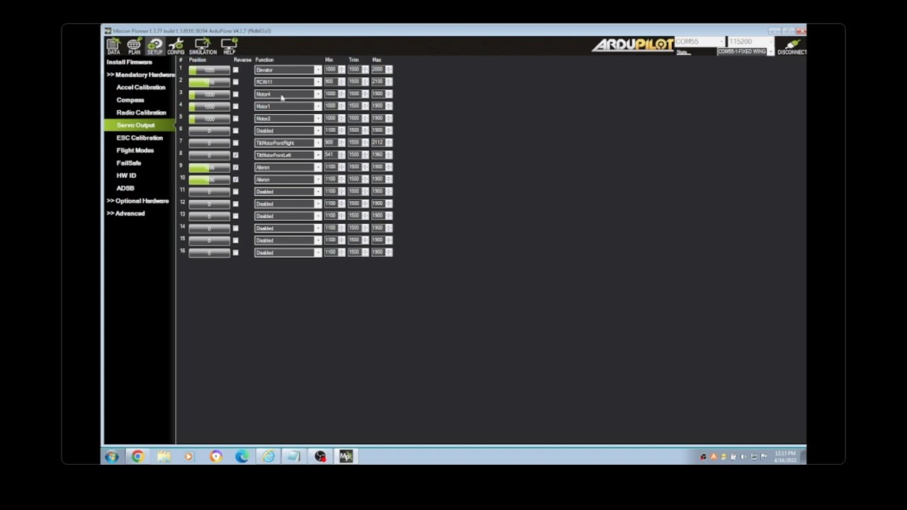 Nano Drak and Heewing T1 Ranger Arduplane VTOL settings used