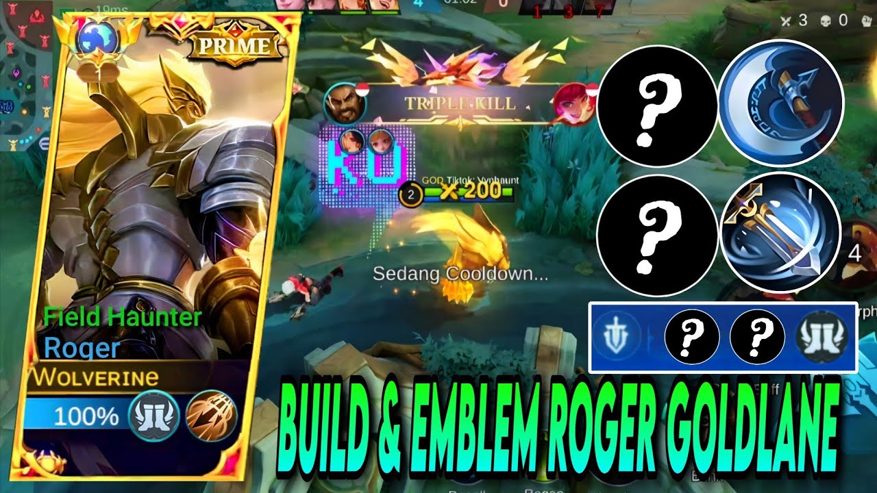 BUILD DAN EMBLEM ROGER GOLDLANE SETELAH DI BUFF‼️ROGER BACK TO META ROGER GOLDLANE ~ MLBB